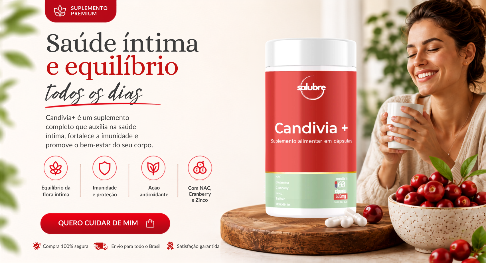 Candivia+ Salubre — Saúde íntima e equilíbrio todos os dias